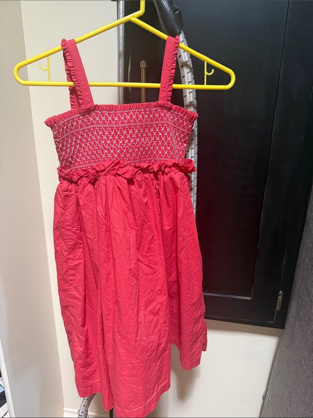 Pink Smocked Sundress with Ruffle Waist